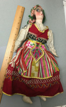 Gypsy doll made of cloth stands 16 inches tall / head tilted back from 1... - $65.99