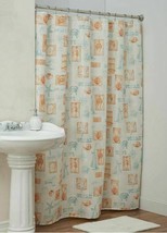 Nautical Maritime Themed Oceanic Fabric Shower Curtain, Modern, 70&quot;x72&quot; - NEW - £14.79 GBP