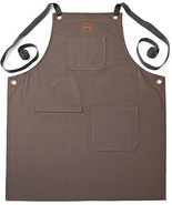 Grillware Outset Cross Back Canvas Apron with Pockets Brown - £50.31 GBP