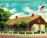 Old Spanish Fort Pascagoula Mississippi MS Linen Postcard A10 - $5.89