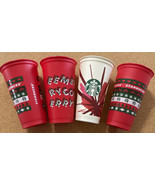 Starbucks: Lot of 4 Reusable Holiday/Christmas Cup: Grande (16 fl oz) - $22.61 CAD