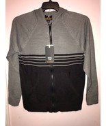 Elevani Boys 14 Sweater Zip Hoodie Jacket Gray Black Design LA California Fine - $20.38 CAD