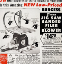 1950 Burgess Jig Saw Sander Filer Advertisement Vintage Woodworking Tool... - $375.23 MXN