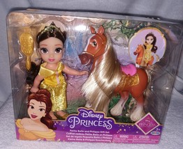 Disney Princess Petite 6&quot; Belle and Philippe Set New - £20.85 GBP