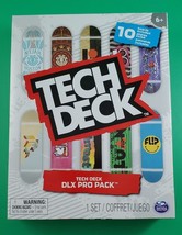 Tech Deck DLX Pro Pack 10 Boards Skate Fingerboard Toy Spin Master NIP - £7.81 GBP