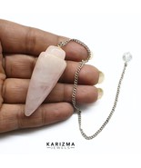 96.4CT Natural Rose Quartz Polished Point Pendulum Dowser Healing Reiki - $16.15