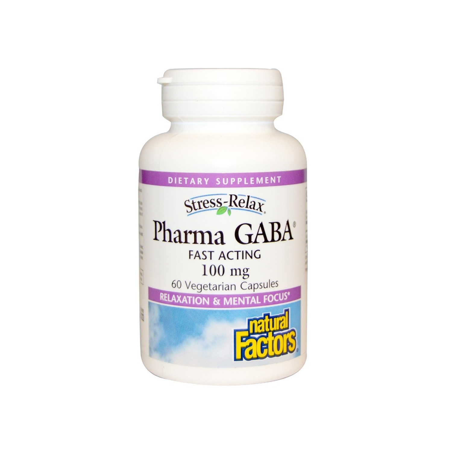 Primary image for Natural Factors Stress-Relax Pharma GABA, 60 Vegetarian Capsules