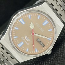 Genuine Vintage Citizen Automatic 8200 Japan Mens D/D Brown Watch 608j-a317006-6 - £20.44 GBP