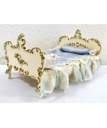 Dollhouse Vintage German Spielwaren Puppen Möbel Rococo Bed, Coverlet an... - $107.91