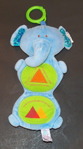 Brainy Baby Plush Blue Fold Out Elephant Toy Shapes Colors Mary Meyer Lovey - £7.34 GBP