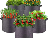 Grow Bags 5 Gallon 5 Pcs Plant Grow Bags Multi-Purpose Nonwoven Fabric P... - $25.51