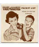 1950&#39;s View-Master Reel List Vintage Packet List #2 - £2.32 GBP