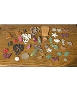 42 PC Jewelry Making LOT Bears Dragons Fish Bottles Pizza Resin Craft Ch... - $41.14 CAD