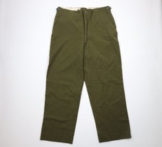 Vtg 50s Korean War Mens Large Long Heavyweight Wool Wide Leg M1951 Field Pants - £108.98 GBP