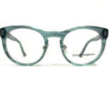 Dolce &amp; Gabbana Eyeglasses Frames DG3240 3010 Blue Horn Round Full Rim 5... - $93.28