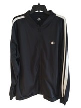 Champion Full Zip Shirt Mens XL Black Long Sleeve Embroidered Logo Pullo... - $39.39 CAD