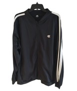 Champion Full Zip Shirt Mens XL Black Long Sleeve Embroidered Logo Pullo... - $39.23 CAD