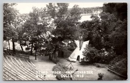 RPPC Wisconsin Dells Teepee Stand Rock Amphitheater c1940 Photo Postcard B33 - £12.04 GBP