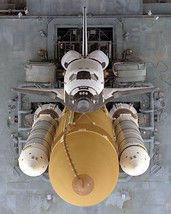Overhead view of Space Shuttle Atlantis on during roll-out STS-79 Photo Print - £7.04 GBP