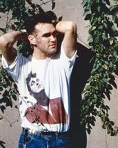 Morrissey 1980&#39;s portrait in white t-shirt 4x6 photo  inch poster 80&#39;s legend - £4.78 GBP