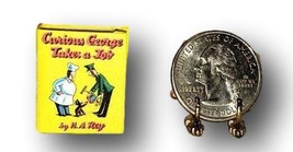 Handcrafted 1:12 Scale Miniature Book Curious George Takes A Job Dollhouse Scal - £31.37 GBP