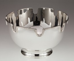 Tiffany Makers Monteith Sterling Silver Toothed Bowl Gorgeous - £1,186.98 GBP