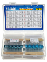 BOJACK 1000 Pcs 25 Values Resistor Kit 1 Ohm-1M Ohm with 1% 1/2W Metal - £15.89 GBP