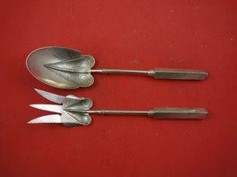 Hindoo by Gorham Sterling Silver Salad Serving Set 10&quot; Aesthetic Bright-Cut - $800.91