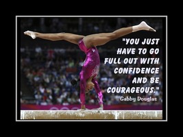 Inspirational Gabby Douglas Gymnastics Motivation Quote Poster Print Gift - $22.99 - $39.99