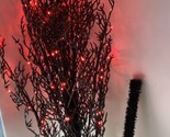 Midwest CBK Halloween Tree Black Plastic Red Lighted Led 60 in Origional... - $76.99