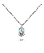 Saint Jude Medal Green Enamel Metal Saint Pendant - $148.06 CAD