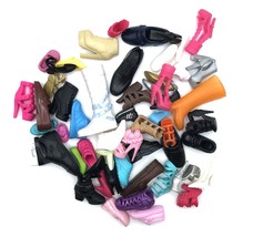 Barbie Doll Single Shoe Lot Of 55 Shoes Mostly Barbie and some other Brands - £12.78 GBP