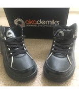 Akademiks Boys Black White High Top Casual Sneakers Shoes Choose Your Size - $34.65+