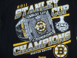 NHL Boston Bruins National Hockey League Fan Stanley Cup Champs Black T ... - $14.84