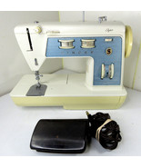 Singer Stylist Model 776 Sewing Machine + Foot Pedal White Blue TESTED - £43.35 GBP