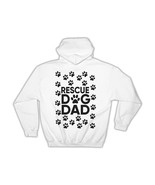 Rescue Dog Dad : Gift Hoodie Paw Pet Father Dog Lover Animal - £28.76 GBP