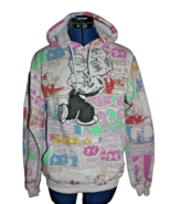 Popeye Hoodie Unisex S Colorful Cartoon Sweatshirt Comic Glitch Effect D... - $199.40 MXN