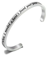 Inspirational Stainless Steel Bracelet ~ &quot;when I needed a hand I found y... - £20.59 GBP