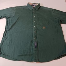 Tommy Hilfiger Shirt Men’s 17(34-35) Button Up Long Sleeve Green Cotton RN 15481 image 4