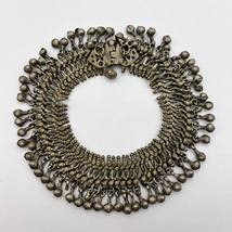 Large Antique Ethnic Bedouin Yemen Silver Brass Ankle Bracelet Belly Dance Bell - £141.24 GBP