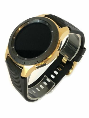 24K Gold Plated 46MM Samsung Galaxy Watch with Black Band - 2018 Model! - $650.77