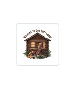 Cozy Lodge Cabin Sticker | Cabin Vibes, Mountain Silhouette - $4.99+