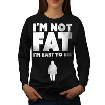 Wellcoda Fat Cool Joke Funny Womens Sweatshirt, Funny Casual Pullover Jumper - £23.10 GBP+