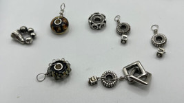 7x Authentic LAA Troll Beads Charm Bracelet Lot 925S Button Champion Glass - $153.45
