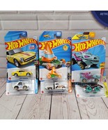 Hot Wheels Mixed Die Cast Lot Of 6, Mazda, Honda, Cone, Dodge, Dinosaurs Sealed - $13.46