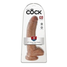 King Cock 9in Cock with Balls - Tan - £27.78 GBP