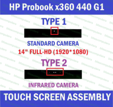 HP ProBook x360 440 G1 14&quot; Touch LCD Screen Complete Assembly - £118.87 GBP