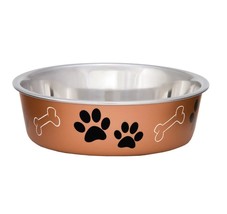 MPP Stainless Steel Dog Dish Fun Print Feeding Bowls Non Slip Rubber Base (Mediu - £10.74 GBP+