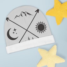 Custom Printed Baby Beanie: Celestial Symbols Design, Perfect for Cold W... - £19.47 GBP