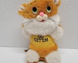 Vintage 1981 Hi-Lo Imports Go Get &#39;Em Tiger Cat Plush 6&quot; Encouraging Tiger - $24.65